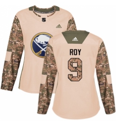 Women's Adidas Buffalo Sabres #9 Derek Roy Authentic Camo Veterans Day Practice NHL Jersey