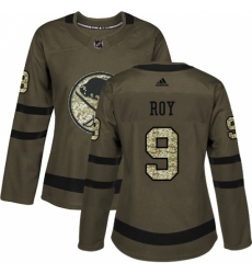 Women's Adidas Buffalo Sabres #9 Derek Roy Authentic Green Salute to Service NHL Jersey