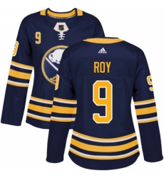 Women's Adidas Buffalo Sabres #9 Derek Roy Premier Navy Blue Home NHL Jersey