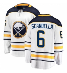 Men's Buffalo Sabres #6 Marco Scandella Fanatics Branded White Away Breakaway NHL Jersey