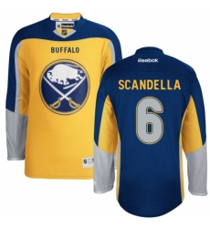 Men's Reebok Buffalo Sabres #6 Marco Scandella Authentic Gold New Third NHL Jersey