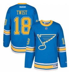 Men's Reebok St. Louis Blues #18 Tony Twist Authentic Blue 2017 Winter Classic NHL Jersey