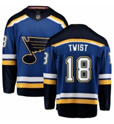 Men's St. Louis Blues #18 Tony Twist Fanatics Branded Royal Blue Home Breakaway NHL Jersey