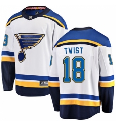 Men's St. Louis Blues #18 Tony Twist Fanatics Branded White Away Breakaway NHL Jersey