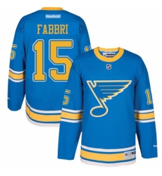 Men's Reebok St. Louis Blues #15 Robby Fabbri Authentic Blue 2017 Winter Classic NHL Jersey