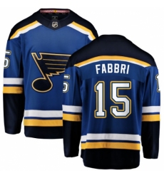 Men's St. Louis Blues #15 Robby Fabbri Fanatics Branded Royal Blue Home Breakaway NHL Jersey