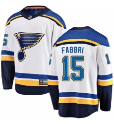 Men's St. Louis Blues #15 Robby Fabbri Fanatics Branded White Away Breakaway NHL Jersey