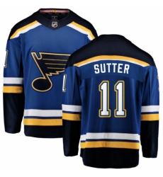 Men's St. Louis Blues #11 Brian Sutter Fanatics Branded Royal Blue Home Breakaway NHL Jersey