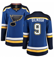 Women's St. Louis Blues #9 Doug Gilmour Fanatics Branded Royal Blue Home Breakaway NHL Jersey