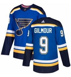 Youth Adidas St. Louis Blues #9 Doug Gilmour Authentic Royal Blue Home NHL Jersey