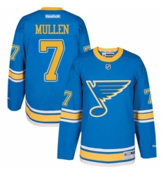 Men's Reebok St. Louis Blues #7 Joe Mullen Authentic Blue 2017 Winter Classic NHL Jersey