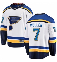 Men's St. Louis Blues #7 Joe Mullen Fanatics Branded White Away Breakaway NHL Jersey