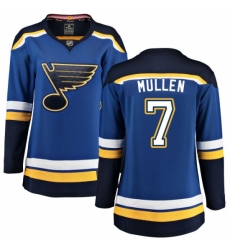 Women's St. Louis Blues #7 Joe Mullen Fanatics Branded Royal Blue Home Breakaway NHL Jersey