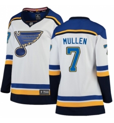 Women's St. Louis Blues #7 Joe Mullen Fanatics Branded White Away Breakaway NHL Jersey