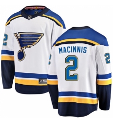 Men's St. Louis Blues #2 Al Macinnis Fanatics Branded White Away Breakaway NHL Jersey