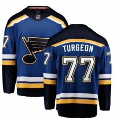 Men's St. Louis Blues #77 Pierre Turgeon Fanatics Branded Royal Blue Home Breakaway NHL Jersey