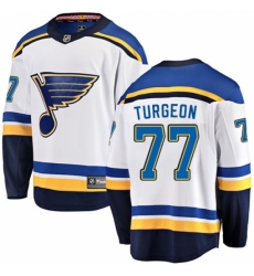 Men's St. Louis Blues #77 Pierre Turgeon Fanatics Branded White Away Breakaway NHL Jersey