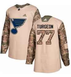 Youth Adidas St. Louis Blues #77 Pierre Turgeon Authentic Camo Veterans Day Practice NHL Jersey