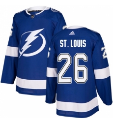 Men's Adidas Tampa Bay Lightning #26 Martin St. Louis Authentic Royal Blue Home NHL Jersey