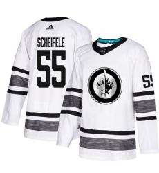 Men's Adidas Winnipeg Jets #55 Mark Scheifele White 2019 All-Star Game Parley Authentic Stitched NHL Jersey