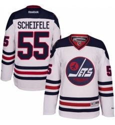 Men's Reebok Winnipeg Jets #55 Mark Scheifele Premier White 2016 Heritage Classic NHL Jersey