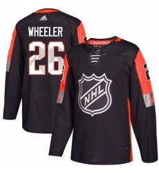 Men's Adidas Winnipeg Jets #26 Blake Wheeler Authentic Black 2018 All-Star Central Division NHL Jersey