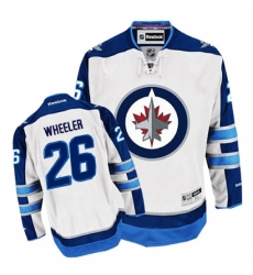 Men's Reebok Winnipeg Jets #26 Blake Wheeler Authentic White Away NHL Jersey