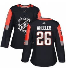 Women's Adidas Winnipeg Jets #26 Blake Wheeler Authentic Black 2018 All-Star Central Division NHL Jersey