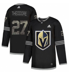 Men's Adidas Vegas Golden Knights #27 Shea Theodore Black Authentic Classic Stitched NHL Jer