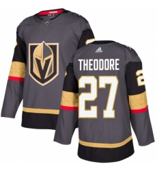 Youth Adidas Vegas Golden Knights #27 Shea Theodore Authentic Gray Home NHL Jersey