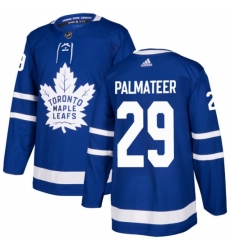 Men's Adidas Toronto Maple Leafs #29 Mike Palmateer Premier Royal Blue Home NHL Jersey