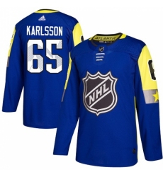 Men's Adidas Ottawa Senators #65 Erik Karlsson Authentic Royal Blue 2018 All-Star Atlantic Division NHL Jersey