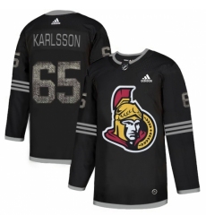 Men's Adidas Ottawa Senators #65 Erik Karlsson Black Authentic Classic Stitched NHL Jersey