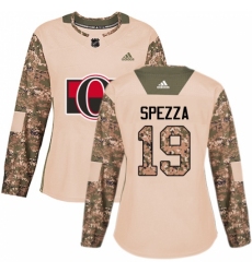 Women's Adidas Ottawa Senators #19 Jason Spezza Authentic Camo Veterans Day Practice NHL Jersey