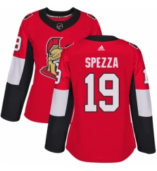 Women's Adidas Ottawa Senators #19 Jason Spezza Authentic Red Home NHL Jersey