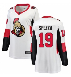 Women's Ottawa Senators #19 Jason Spezza Fanatics Branded White Away Breakaway NHL Jersey