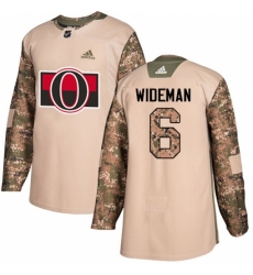 Men's Adidas Ottawa Senators #6 Chris Wideman Authentic Camo Veterans Day Practice NHL Jersey