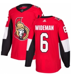 Men's Adidas Ottawa Senators #6 Chris Wideman Authentic Red Home NHL Jersey