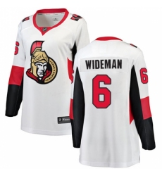 Women's Ottawa Senators #6 Chris Wideman Fanatics Branded White Away Breakaway NHL Jersey