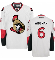 Women's Reebok Ottawa Senators #6 Chris Wideman Authentic White Away NHL Jersey