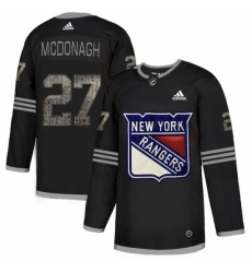 Men's Adidas New York Rangers #27 Ryan McDonagh Black Authentic Classic Stitched NHL Jersey