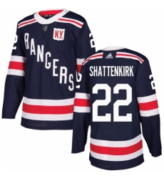 Men's Adidas New York Rangers #22 Kevin Shattenkirk Authentic Navy Blue 2018 Winter Classic NHL Jersey
