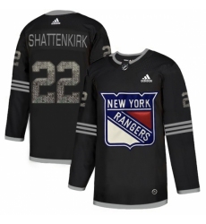 Men's Adidas New York Rangers #22 Kevin Shattenkirk Black Authentic Classic Stitched NHL Jersey