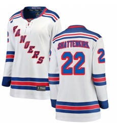 Women's New York Rangers #22 Kevin Shattenkirk Fanatics Branded White Away Breakaway NHL Jersey