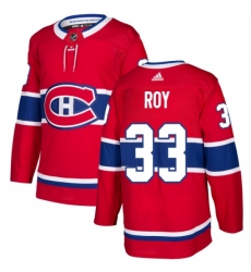 Men's Adidas Montreal Canadiens #33 Patrick Roy Premier Red Home NHL Jersey