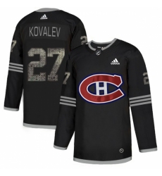 Men's Adidas Montreal Canadiens #27 Alexei Kovalev Black Authentic Classic Stitched NHL Jersey