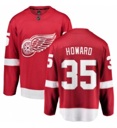 Men's Detroit Red Wings #35 Jimmy Howard Fanatics Branded Red Home Breakaway NHL Jersey