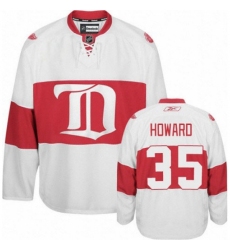Women's Reebok Detroit Red Wings #35 Jimmy Howard Premier White Third NHL Jersey