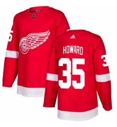 Youth Adidas Detroit Red Wings #35 Jimmy Howard Premier Red Home NHL Jersey