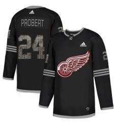 Men's Adidas Detroit Red Wings #24 Bob Probert Black Authentic Classic Stitched NHL Jersey